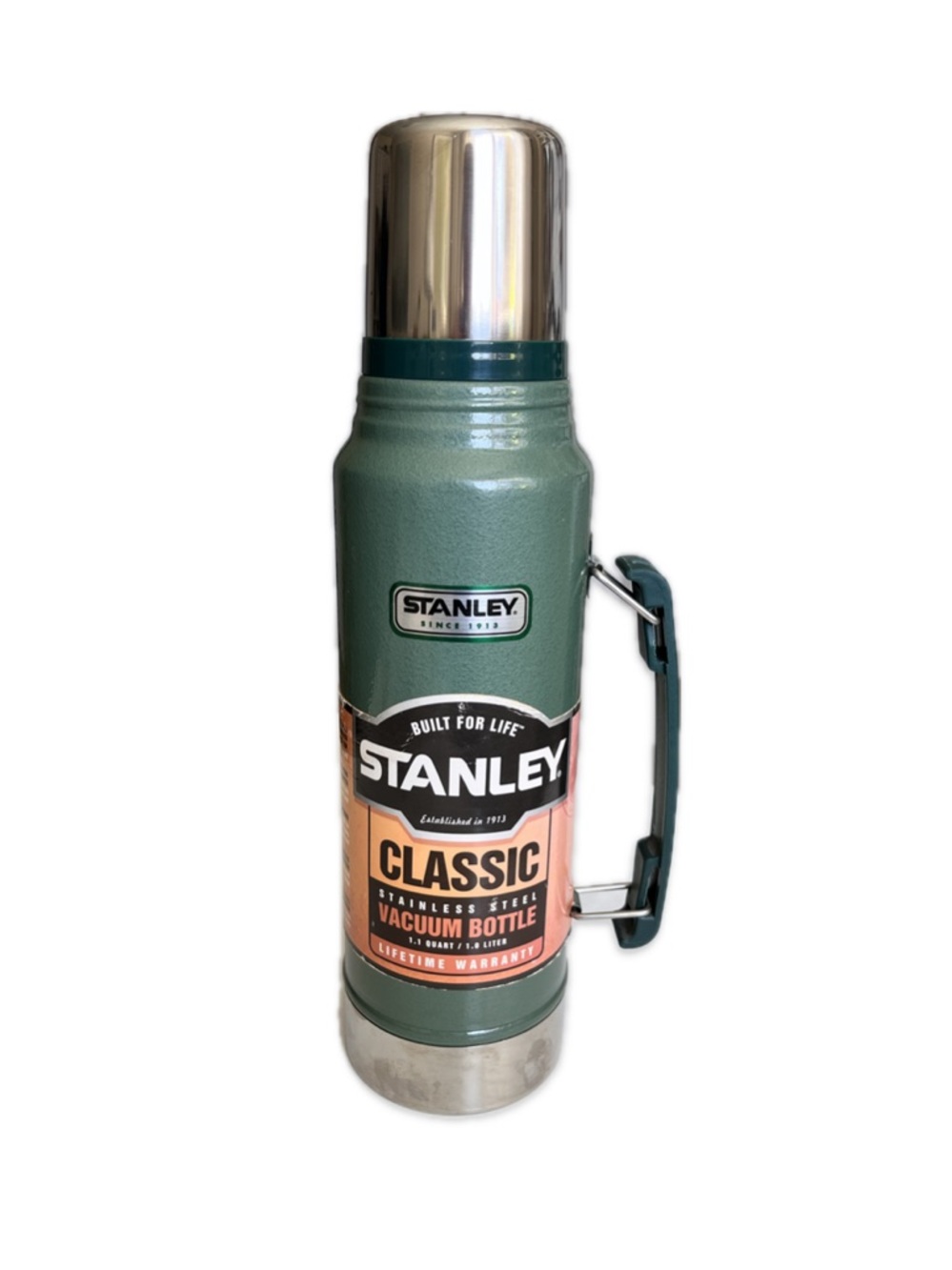Stanley Classic Vacuum Bottle Olive Green 1L 1 Liter Stainless Steel Like New